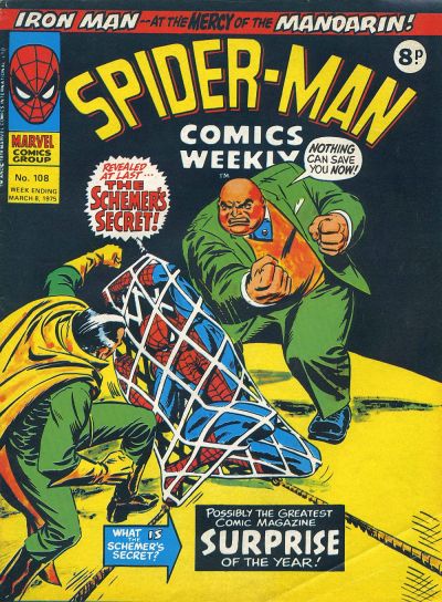 Cover for Spider-Man Comics Weekly (Marvel UK, 1973 series) #108