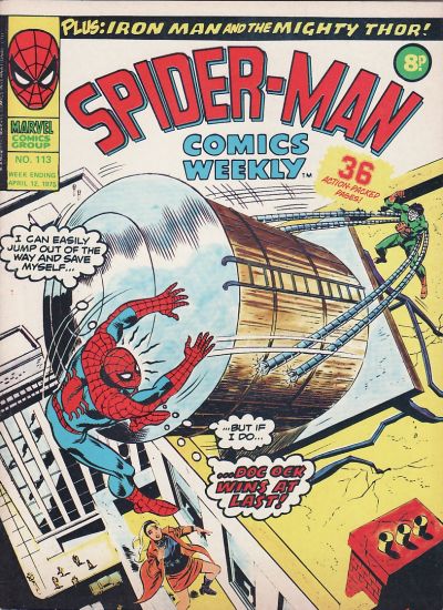 Cover for Spider-Man Comics Weekly (Marvel UK, 1973 series) #113