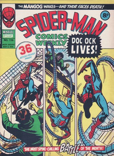 Cover for Spider-Man Comics Weekly (Marvel UK, 1973 series) #116