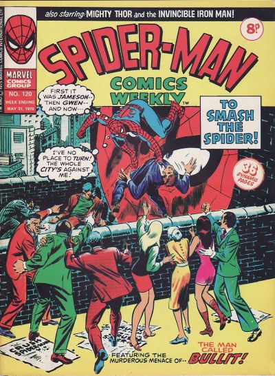 Cover for Spider-Man Comics Weekly (Marvel UK, 1973 series) #120