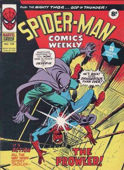 Cover for Spider-Man Comics Weekly (Marvel UK, 1973 series) #124