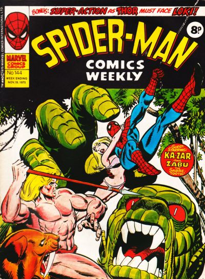 Cover for Spider-Man Comics Weekly (Marvel UK, 1973 series) #144