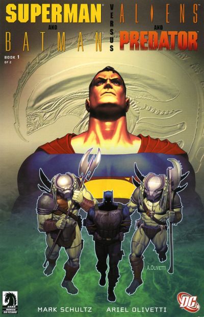 Cover for Superman and Batman vs. Aliens and Predator (DC, 2007 series) #1