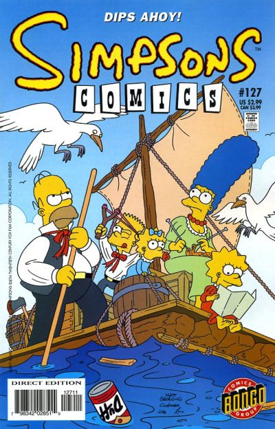 Cover for Simpsons Comics (Bongo, 1993 series) #127