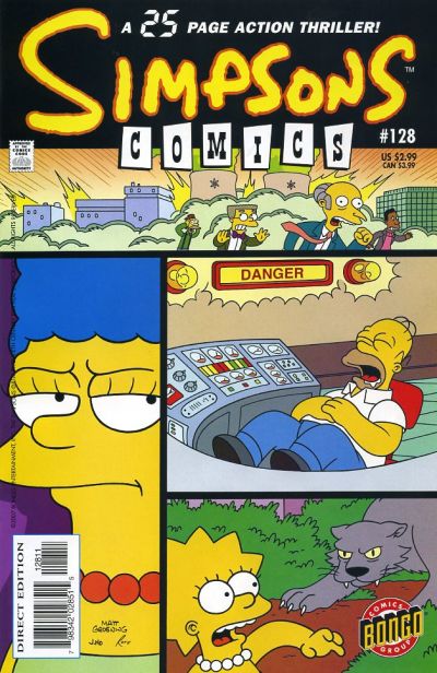 Cover for Simpsons Comics (Bongo, 1993 series) #128