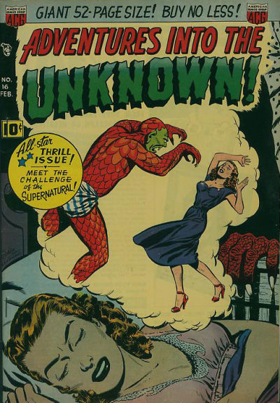 Cover for Adventures into the Unknown (American Comics Group, 1948 series) #16