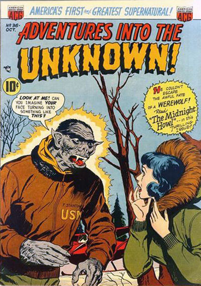 Cover for Adventures into the Unknown (American Comics Group, 1948 series) #36