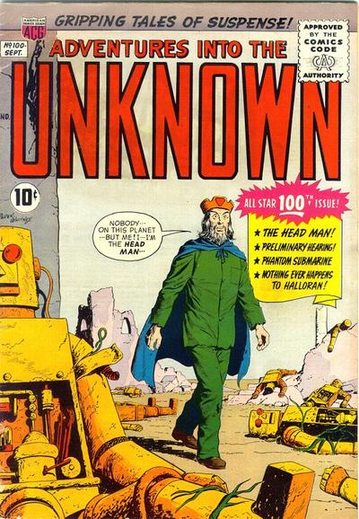 Cover for Adventures into the Unknown (American Comics Group, 1948 series) #100