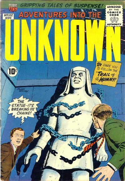 Cover for Adventures into the Unknown (American Comics Group, 1948 series) #102