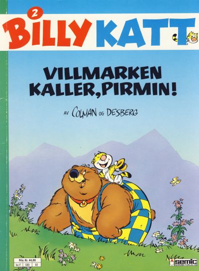 Cover for Billy Katt (Semic, 1991 series) #2 - Villmarken kaller, Pirmin!