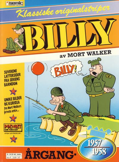 Cover for Billy Klassiske originalstriper (Semic, 1989 series) #1957/58 [1. opplag]