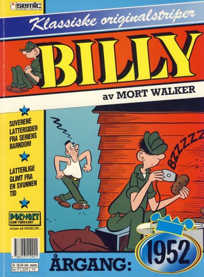 Cover for Billy Klassiske originalstriper (Semic, 1989 series) #1952 [1. opplag]