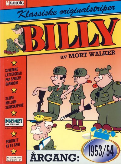 Cover for Billy Klassiske originalstriper (Semic, 1989 series) #1953/54 [1. opplag]