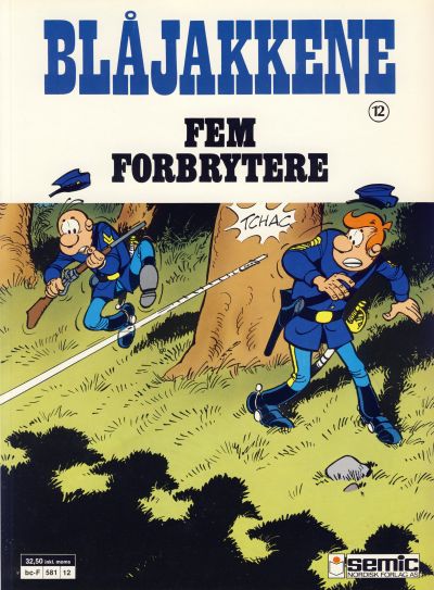 Cover for Blåjakkene (Semic, 1987 series) #12 - Fem forbrytere