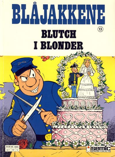 Cover for Blåjakkene (Semic, 1987 series) #13 - Blutch i blonder
