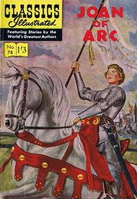 Cover Thumbnail for Classics Illustrated (Thorpe & Porter, 1951 series) #78 - Joan of Arc