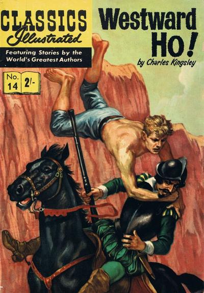 Cover for Classics Illustrated (Thorpe & Porter, 1951 series) #14 - Westward ho!