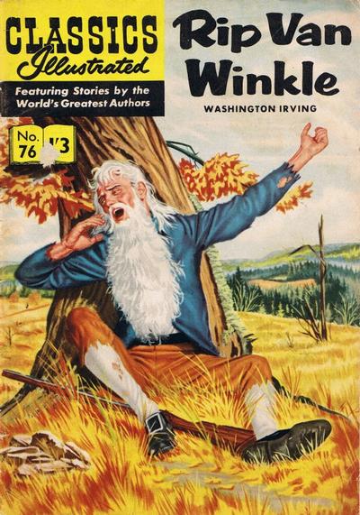 Cover for Classics Illustrated (Thorpe & Porter, 1951 series) #76 - Rip Van Winkle