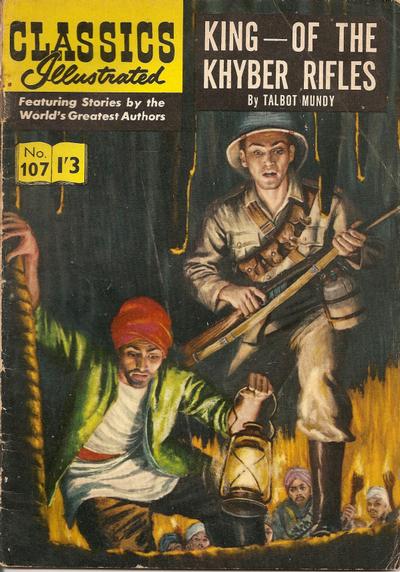 Cover for Classics Illustrated (Thorpe & Porter, 1951 series) #107 - King of the Khyber Rifles