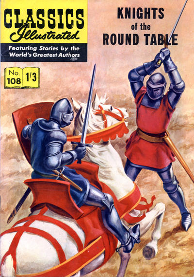Cover for Classics Illustrated (Thorpe & Porter, 1951 series) #108 - Knights of the Round Table