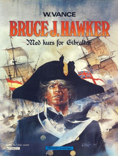 Cover for Bruce J. Hawker (Hjemmet / Egmont, 1985 series) #1 - Med kurs for Gibraltar
