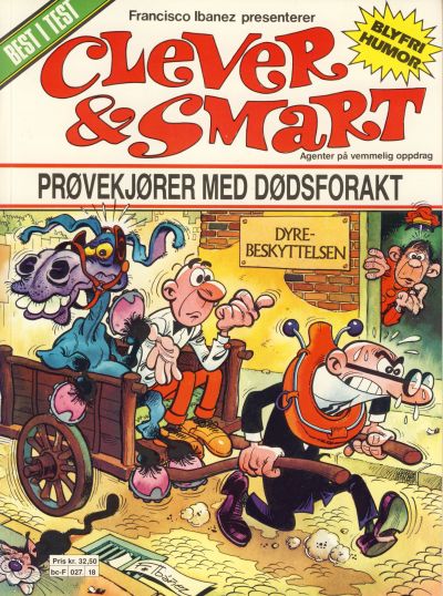 Cover for Clever & Smart (Bladkompaniet / Schibsted, 1988 series) #18 - Prøvekjører med dødsforakt