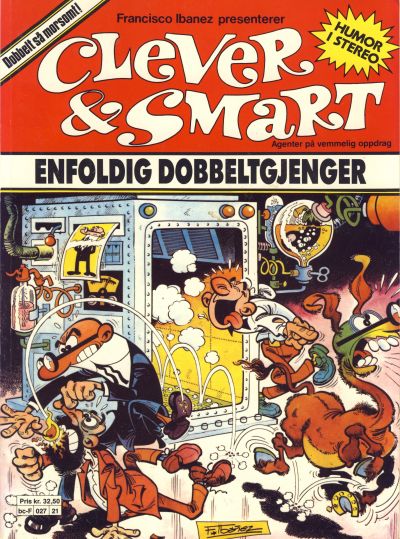 Cover for Clever & Smart (Bladkompaniet / Schibsted, 1988 series) #21 - Enfoldig dobbeltgjenger