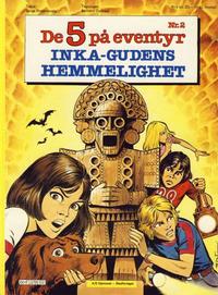 Cover for De 5 på eventyr (Hjemmet / Egmont, 1983 series) #2 - Inka-gudens hemmelighet