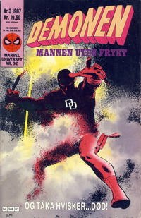 Cover for Demonen (Semic, 1986 series) #3/1987