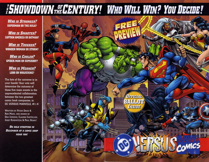 Cover for DC versus Marvel / Marvel versus DC Consumer Preview (DC, 1995 series) 