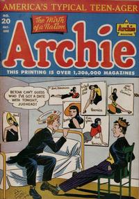 Cover for Archie Comics (Archie, 1942 series) #20