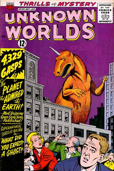 Cover for Unknown Worlds (American Comics Group, 1960 series) #28