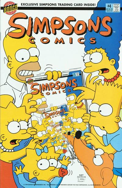 Cover for Simpsons Comics (Bongo, 1993 series) #4