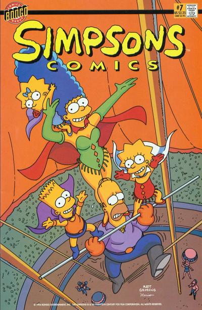 Cover for Simpsons Comics (Bongo, 1993 series) #7