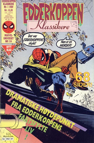 Cover for Edderkoppen klassikere (Semic, 1989 series) #1/1989