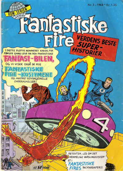 Cover for Fantastiske Fire (Serieforlaget / Se-Bladene / Stabenfeldt, 1968 series) #3/1968