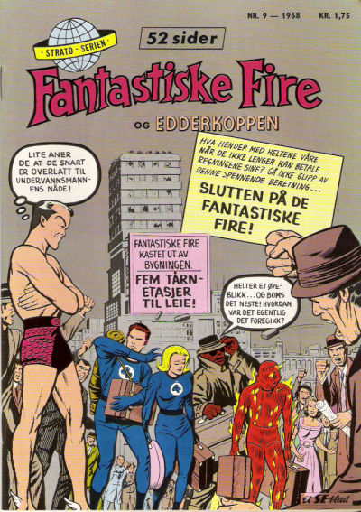 Cover for Fantastiske Fire og Edderkoppen (Serieforlaget / Se-Bladene / Stabenfeldt, 1968 series) #9/1968