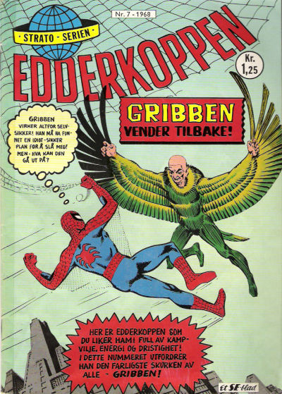Cover for Edderkoppen (Serieforlaget / Se-Bladene / Stabenfeldt, 1968 series) #7/1968