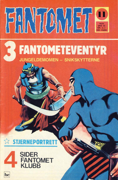 Cover for Fantomet (Nordisk Forlag, 1973 series) #11/1974
