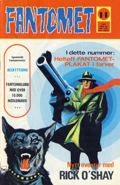 Cover for Fantomet (Nordisk Forlag, 1973 series) #14/1974