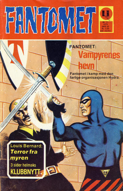 Cover for Fantomet (Nordisk Forlag, 1973 series) #11/1975