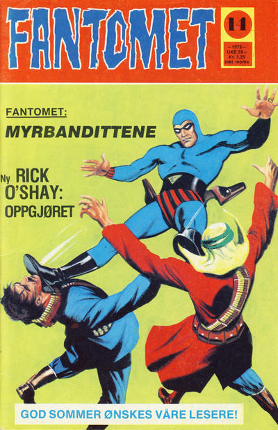 Cover for Fantomet (Nordisk Forlag, 1973 series) #14/1975