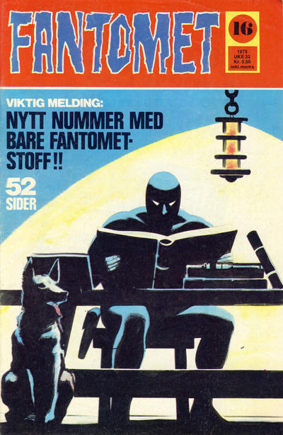 Cover for Fantomet (Nordisk Forlag, 1973 series) #16/1975