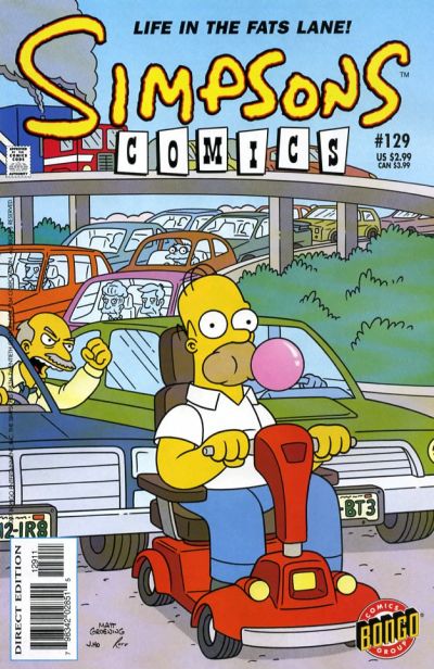 Cover for Simpsons Comics (Bongo, 1993 series) #129