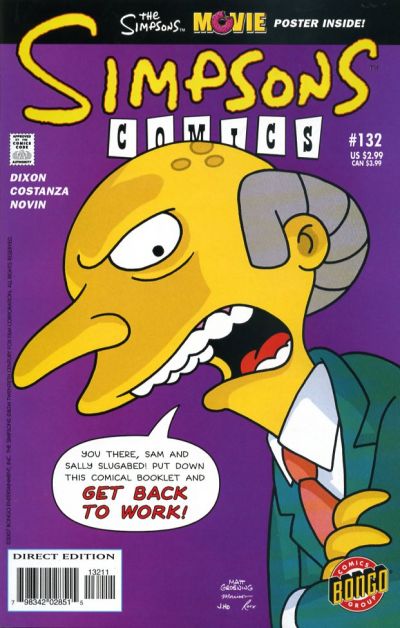 Cover for Simpsons Comics (Bongo, 1993 series) #132