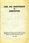Cover for Care and Maintenance of Ammunition (US Army Armor School, 1968 series) #[nn]