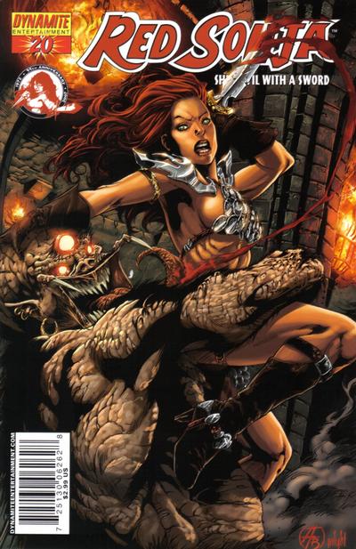 Cover for Red Sonja (Dynamite Entertainment, 2005 series) #20 [Adriano Batista Cover]