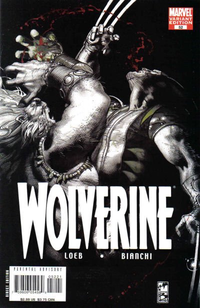 Cover for Wolverine (Marvel, 2003 series) #52 [b&w]