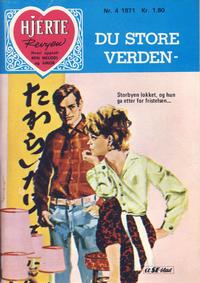 Cover for Hjerterevyen (Serieforlaget / Se-Bladene / Stabenfeldt, 1960 series) #4/1971