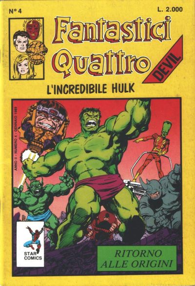 Cover for Fantastici Quattro (Edizioni Star Comics, 1988 series) #4